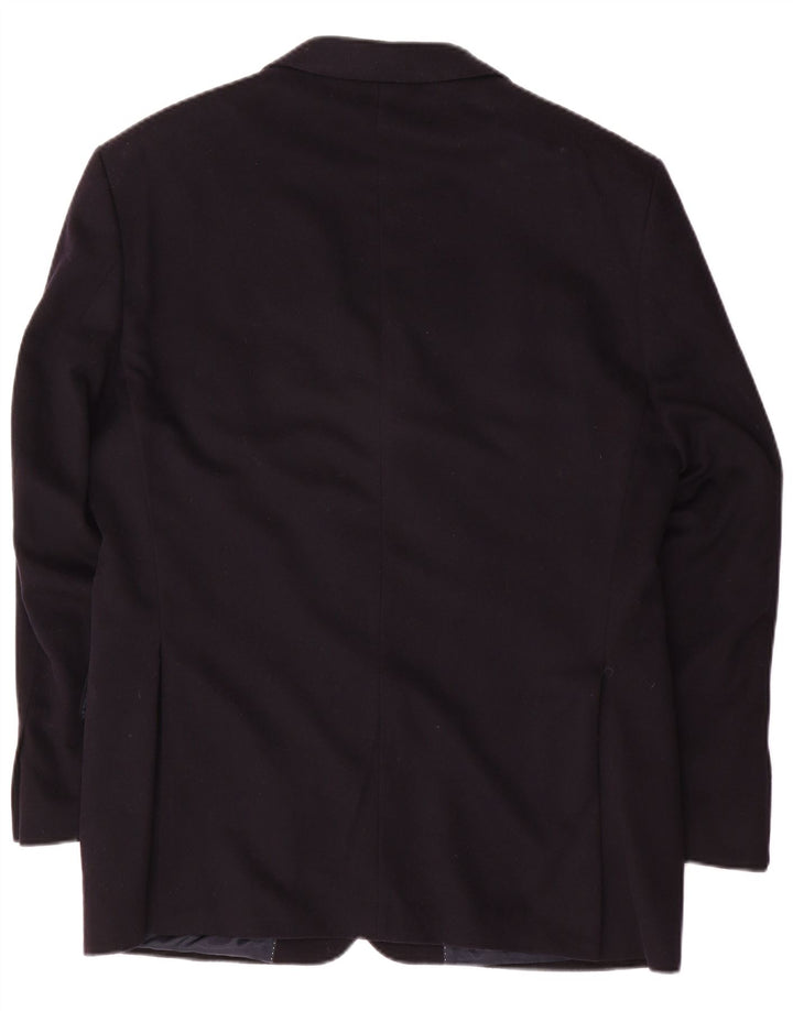 Daniels & Korff Chaqueta tipo blazer de 3 botones para hombre IT 50 Large Cachemira azul marino