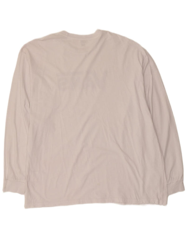 Vans Mens Graphic Top Manga Larga 2XL Algodón Blanco
