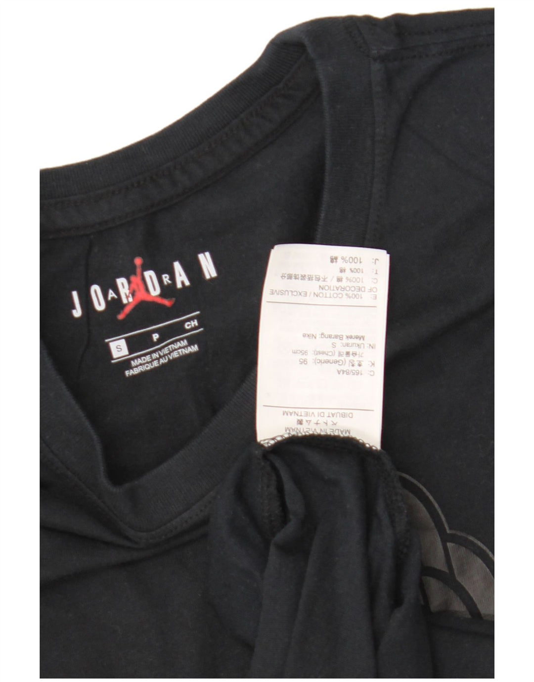 Jordan - Camiseta gráfica para hombre, talla pequeña, algodón negro