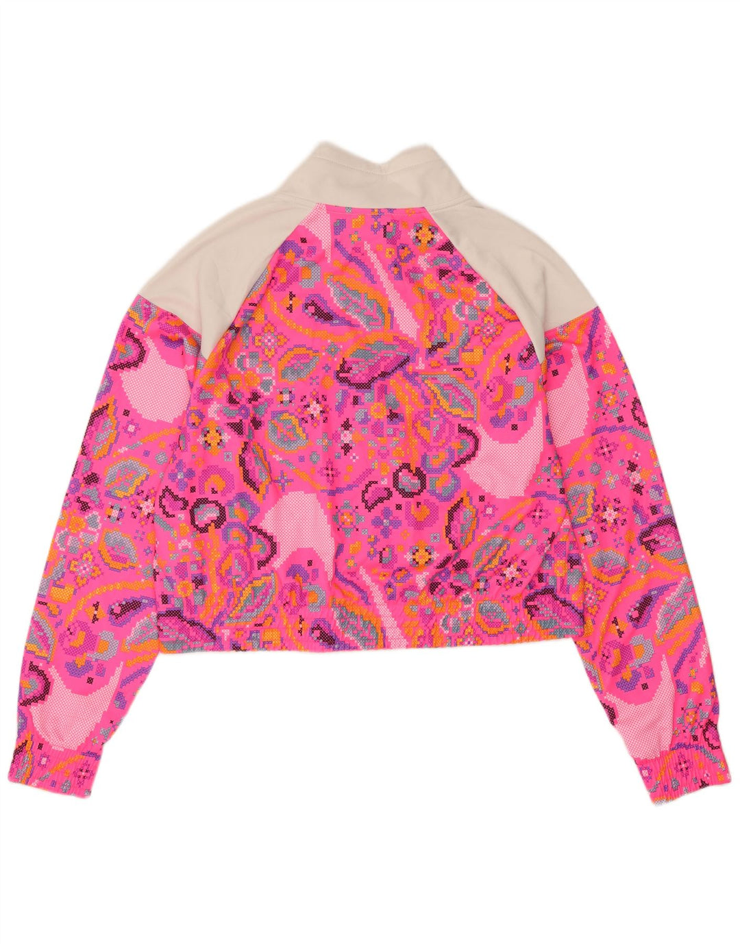 Nike - Chaqueta de chándal para mujer, talla grande, color rosa, poliéster geométrico