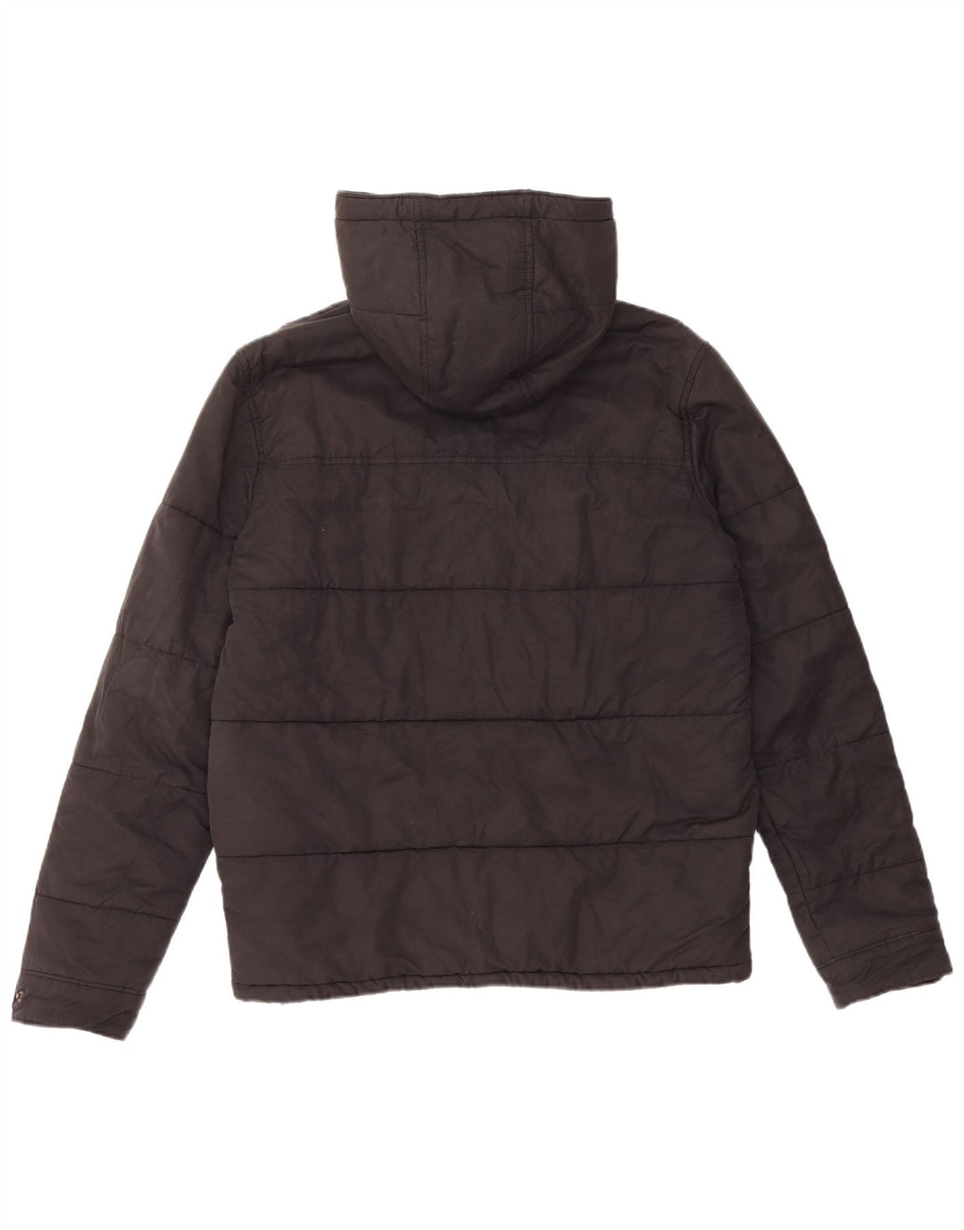 Levi's Chaqueta acolchada con capucha para hombre UK 38 Mediana Algodón negro
