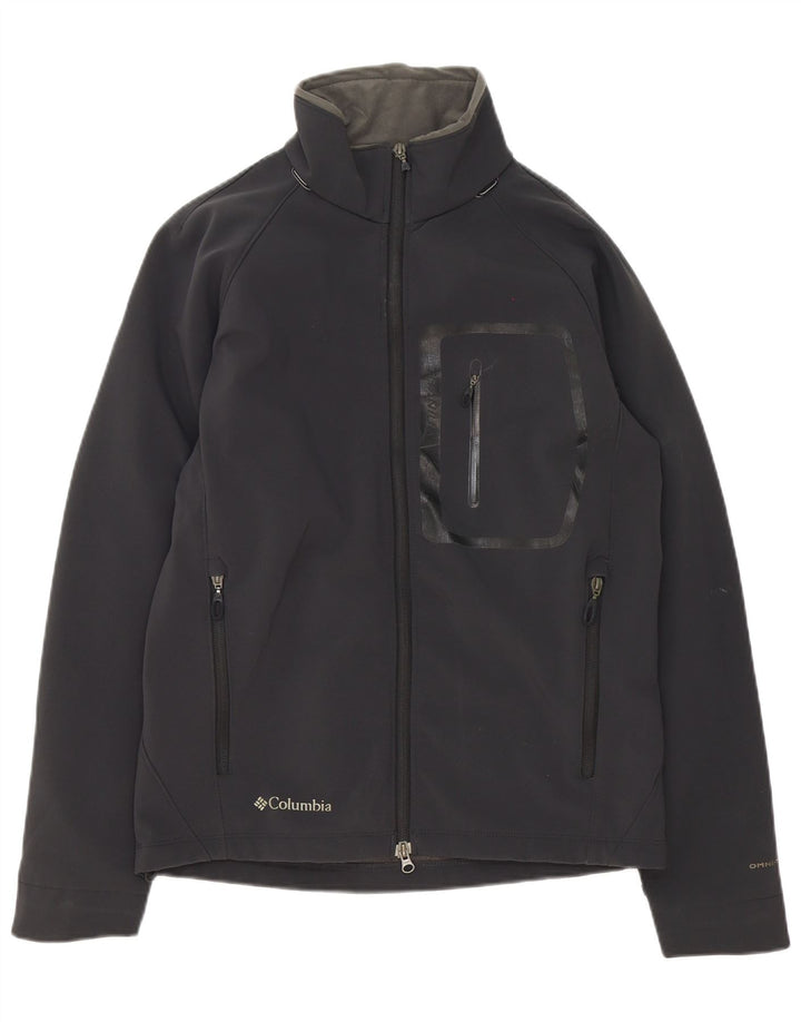 Columbia Chaqueta cortavientos de titanio para hombre UK 38 Mediano Negro Poliéster