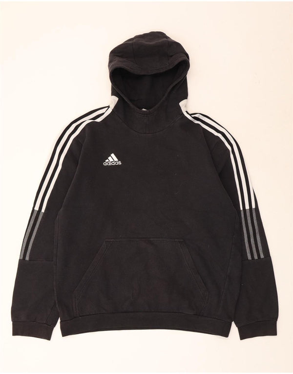 ADIDAS Sudadera con capucha para mujer UK 46 Grande Algodón negro