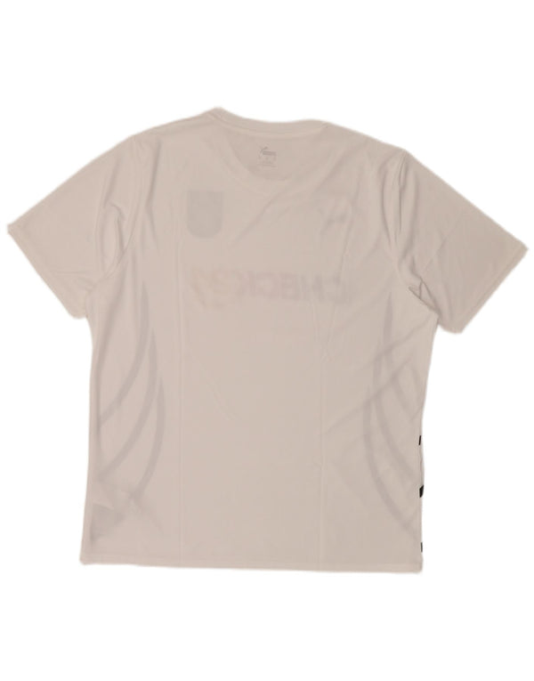 Puma Camiseta gráfica Deutshland para hombre Top XL Poliéster a rayas blancas