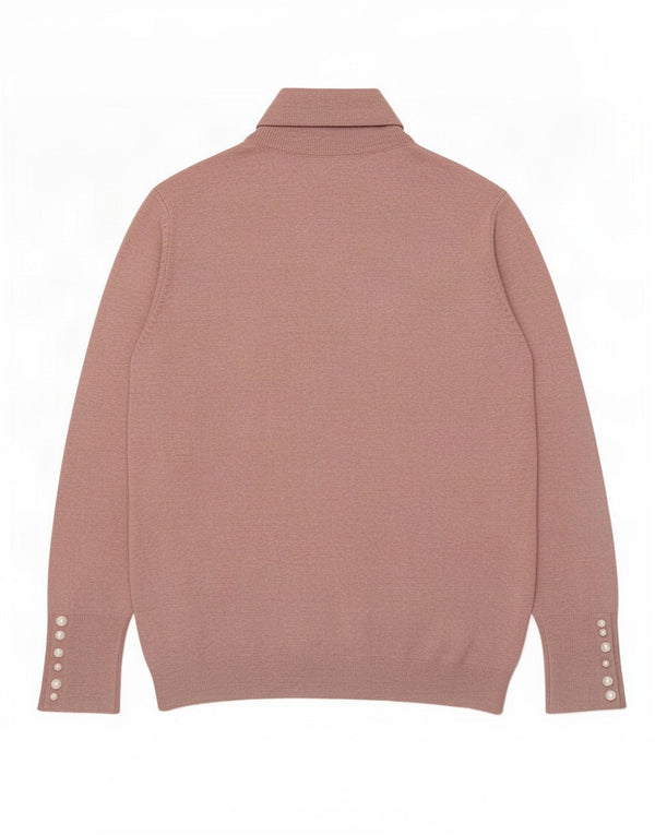 Zara Womens Roll Neck Jumper Sweater UK 14 Large Pink