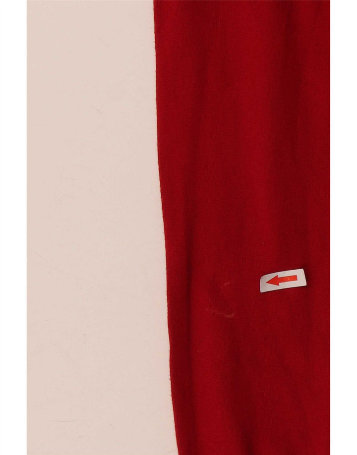 Zara - Jersey con cuello en V para mujer, talla 12, algodón rojo mediano