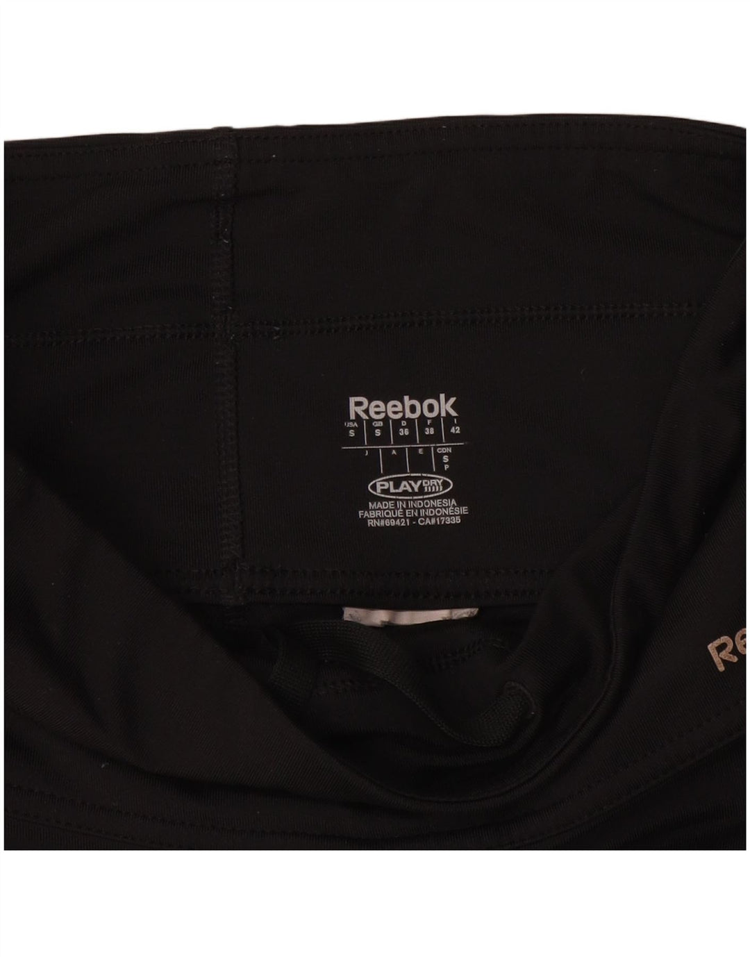 REEBOK Leggings para mujer Reino Unido 10 Pequeño Negro