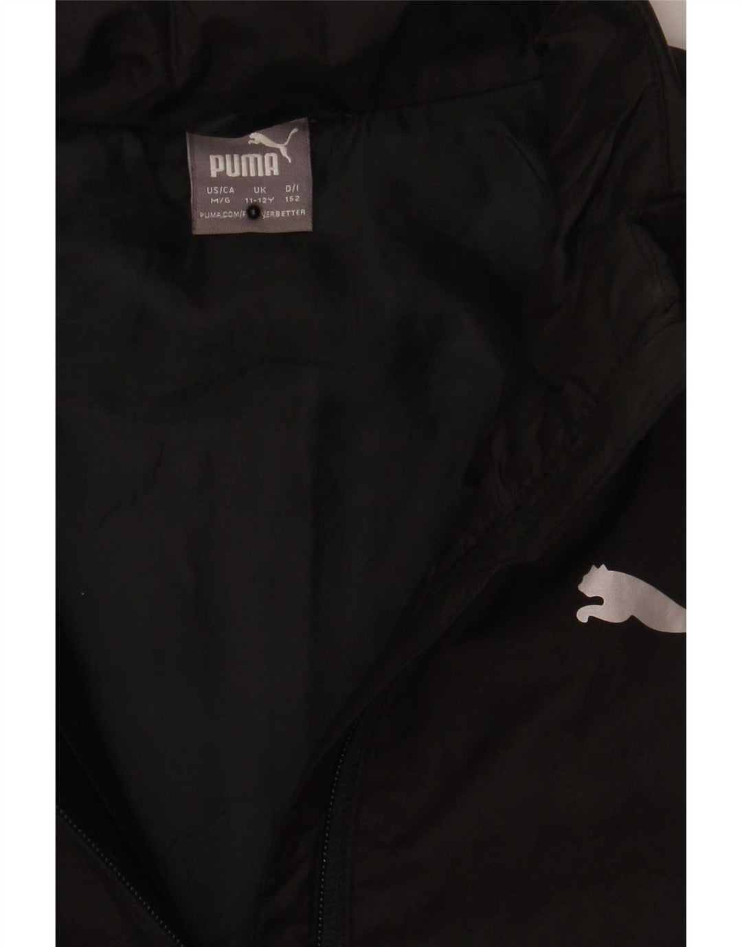 Puma Chaqueta acolchada con gráfico para niños 11-12 años Negro