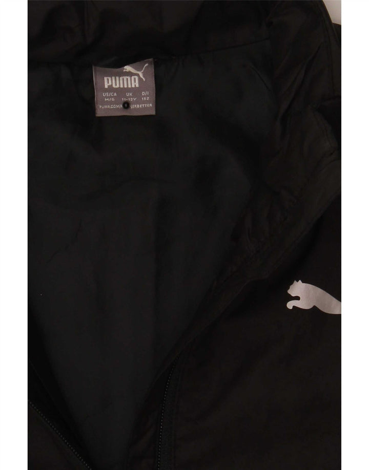 Puma Chaqueta acolchada con gráfico para niños 11-12 años Negro