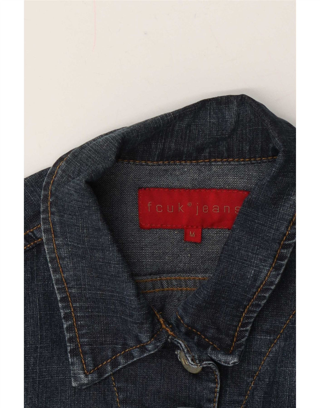 Fcuk Chaqueta vaquera corta para mujer UK 42 Azul medio