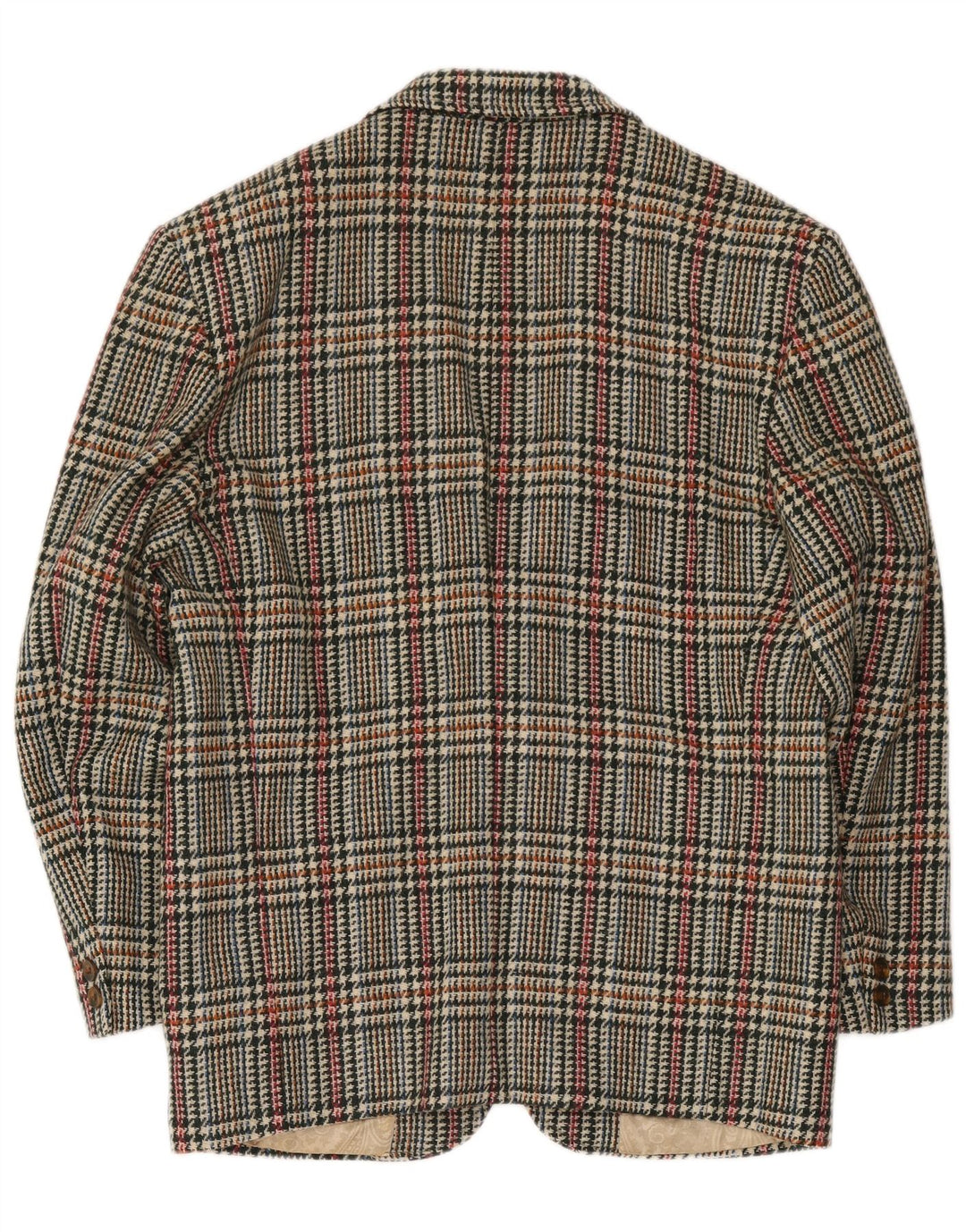 Vintage hombres 2 botones Blazer chaqueta IT 48 mediano multicolor pata de gallo