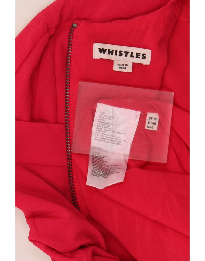 Whistles Vestido tubo para mujer Reino Unido 42 Poliéster rojo mediano