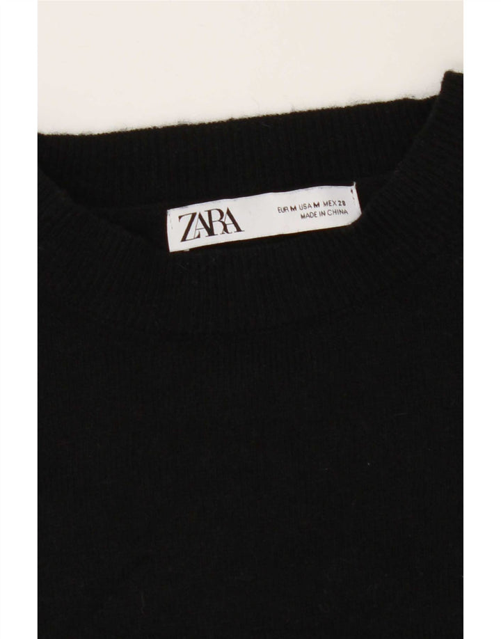 Zara - Jersey extragrande con cuello redondo para mujer, talla 40, talla M, color negro