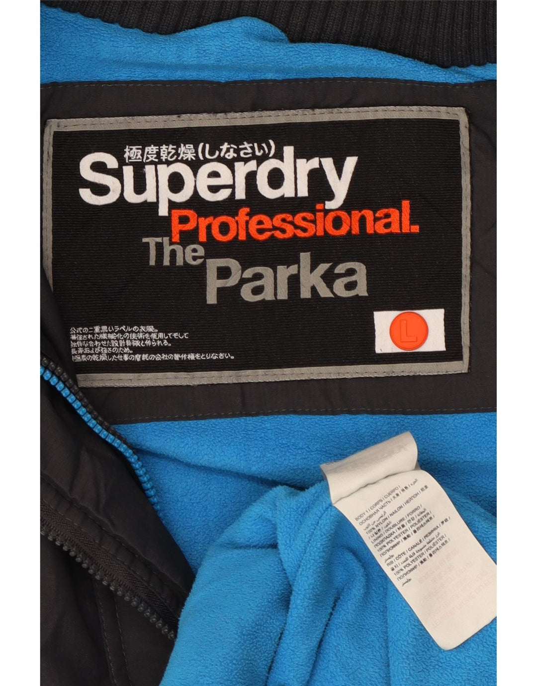 Superdry Parka con capucha para hombre, talla 40, nailon negro grande