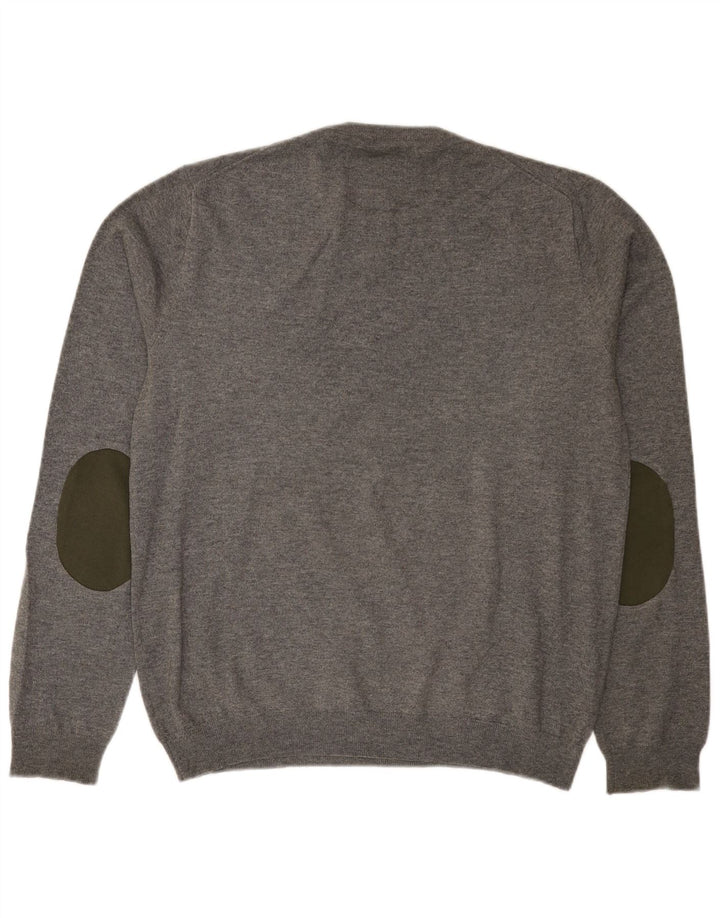 Sun68 Jersey de cuello redondo y ajuste regular para hombre XL Lana gris