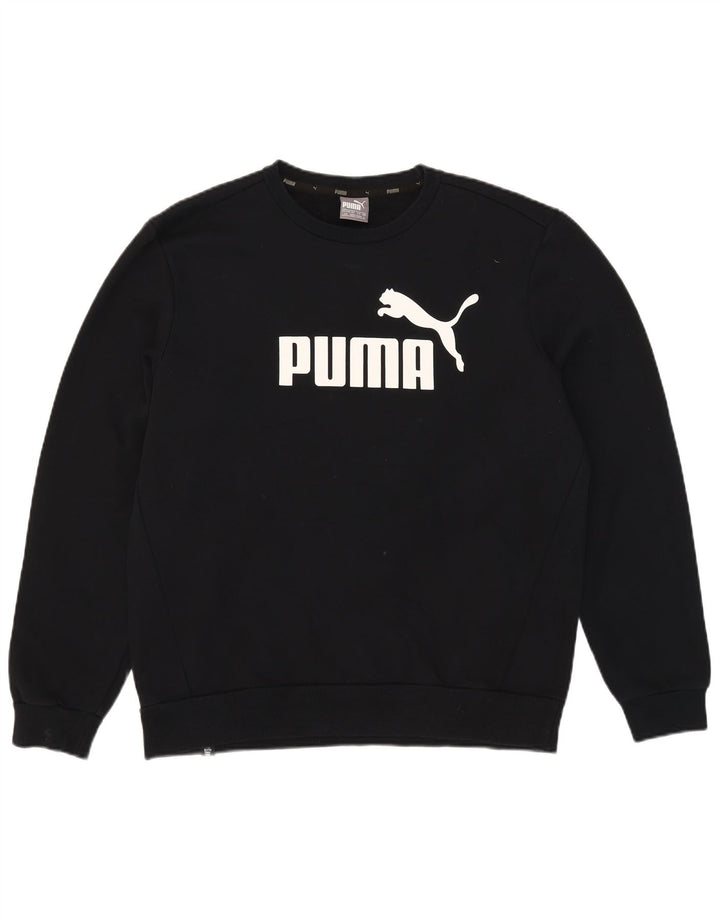 Puma Sudadera Gráfica para Hombre Jersey Grande De Algodón Negro