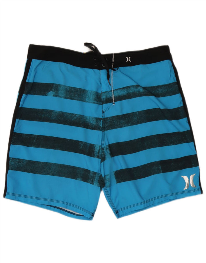 Hurley Hombre Phantom Bañador Corto Grande A Rayas Azules