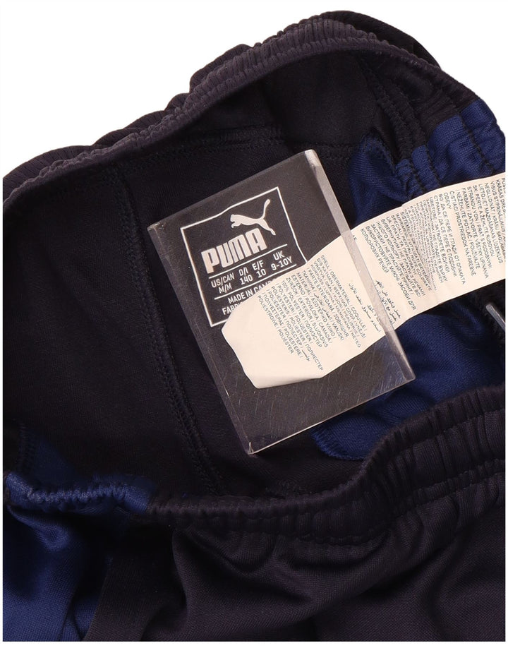PUMA Pantalones de chándal para niño 9-10 años Azul Marino Poliéster Colorblock