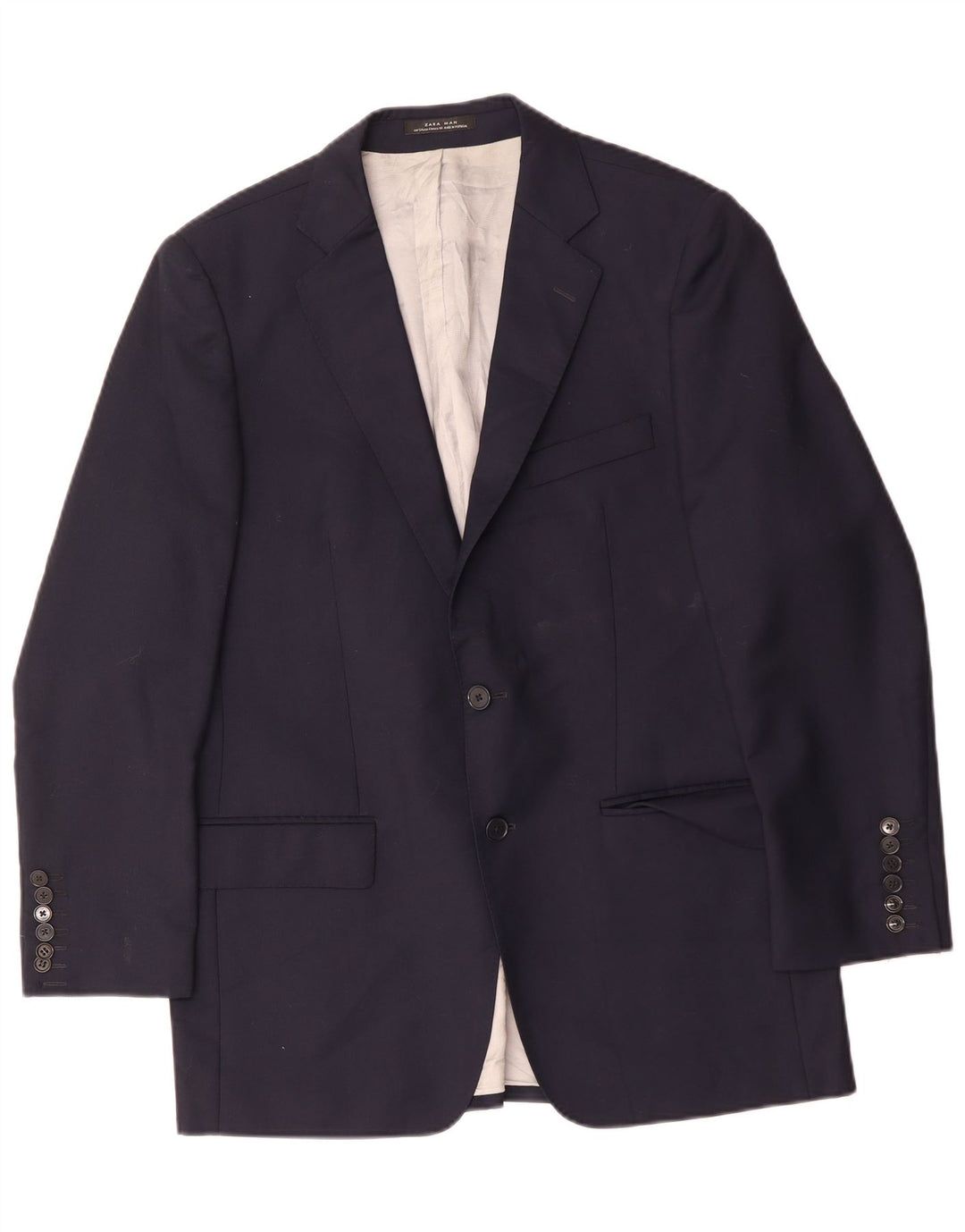 Zara Chaqueta Blazer De 2 Botones Para Hombre EU 54 XL Azul Marino