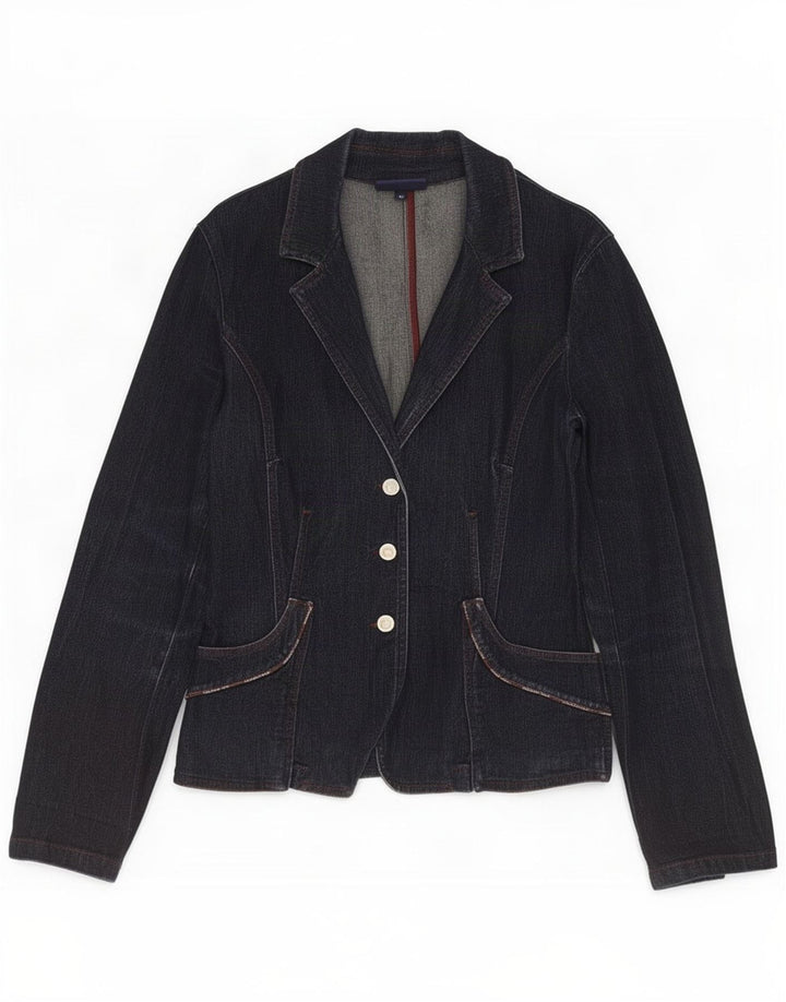 Trussardi Jeans Chaqueta Blazer Vaquera De 3 Botones para Mujer IT 46 Large Azul Marino