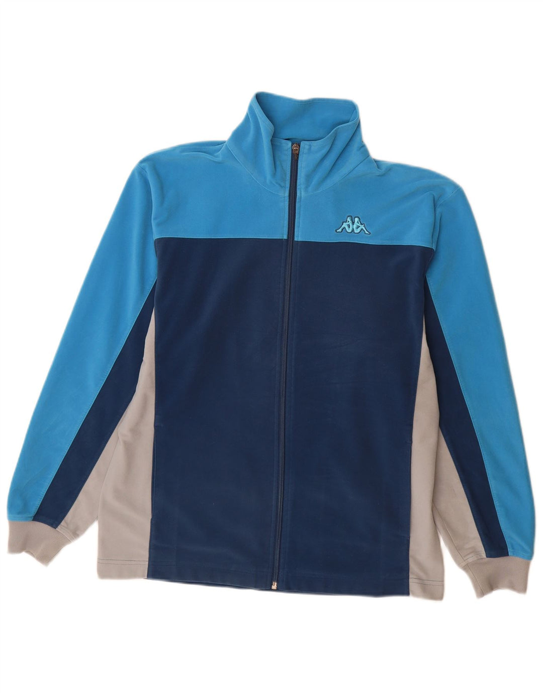 KAPPA Hombre Chándal Top Chaqueta Small Azul Colorblock Poliéster