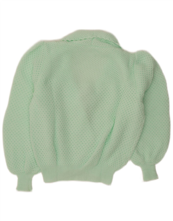 Vintage mujer Cardigan suéter Reino Unido 14 turquesa medio