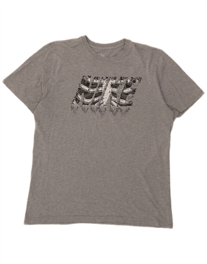 Nike Camiseta gráfica de ajuste estándar para hombre XL Gris