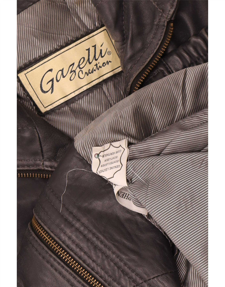 Gazelli Chaqueta de cuero para hombre UK 44 2XL Negro