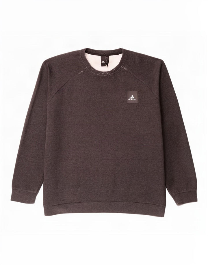 Adidas Hombre Sudadera Jumper 2XL Gris Algodón