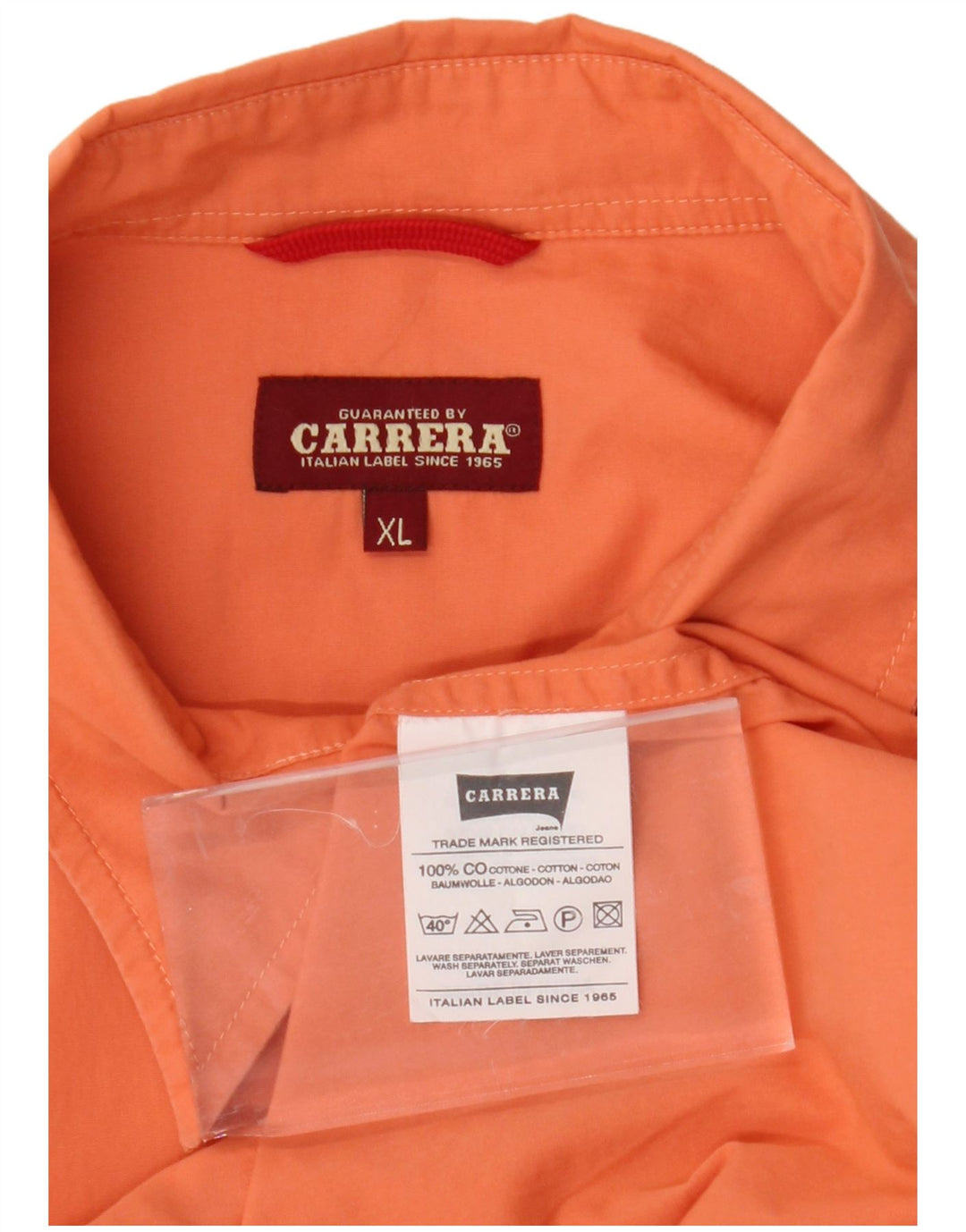 CARRERA Camisa Hombre XL Naranja Algodón