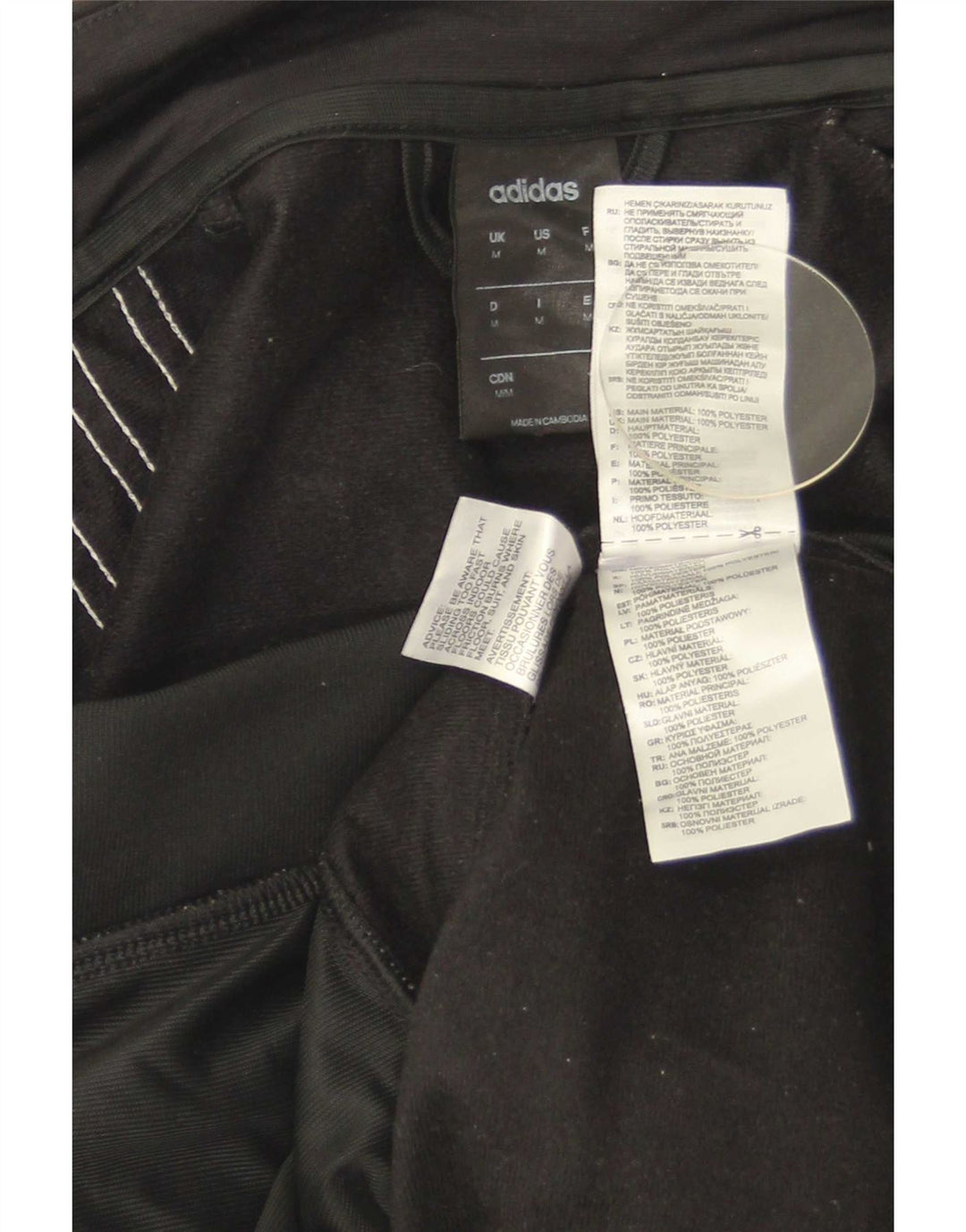 Adidas Mens Climalite Chándal Top Chaqueta Mediano Negro Poliéster