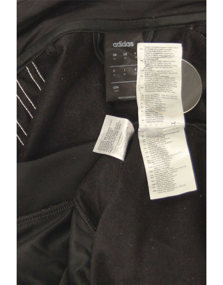Adidas Mens Climalite Chándal Top Chaqueta Mediano Negro Poliéster