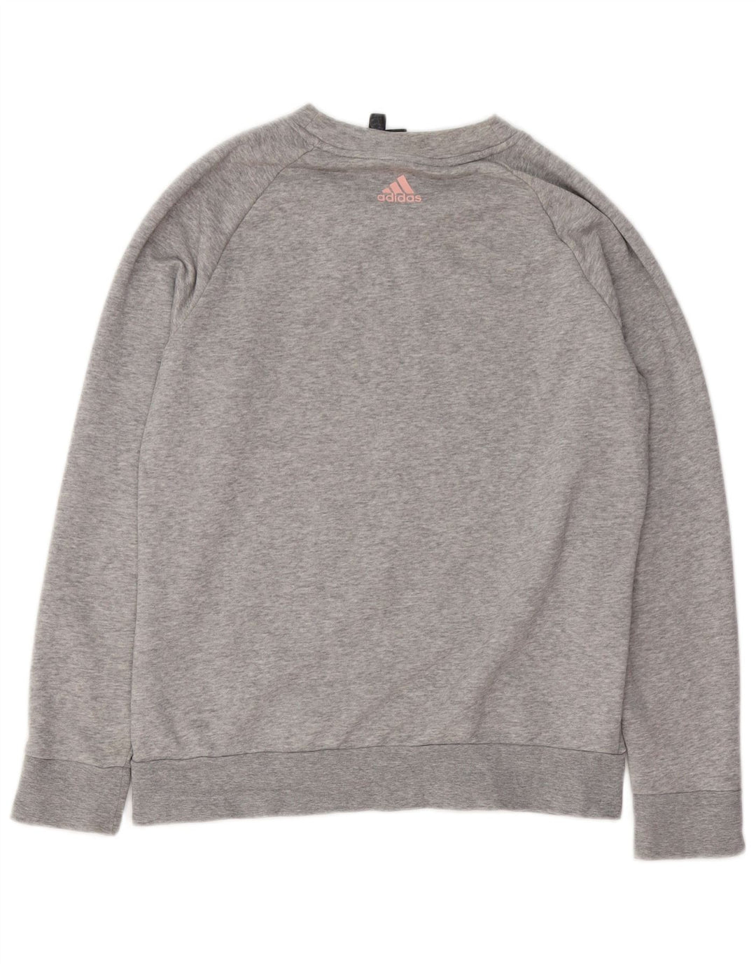 ADIDAS Sudadera gráfica para mujer Jumper UK 14/16 Grande Gris Algodón