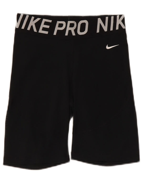 Nike Pantalones cortos deportivos ajustados con gráficos para mujer UK 10 Small Black Sports