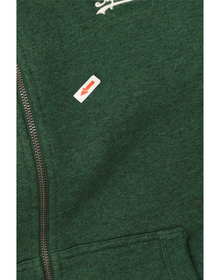 Superdry Hombre Sudadera Con Capucha Y Cremallera De Algodón Verde Medio