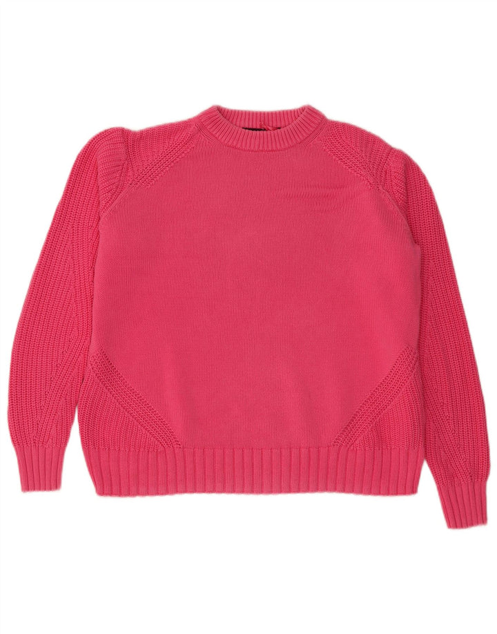 Marks & Spencer Jersey extragrande con cuello redondo para mujer, talla 44, color rosa medio