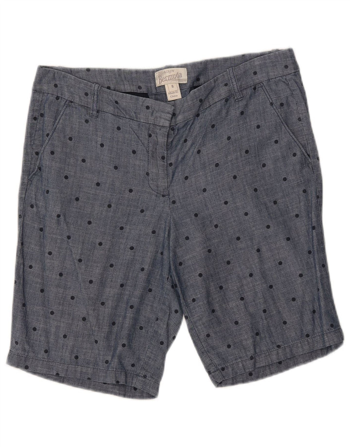 J. CREW Bermudas para mujer US 8 Medium W32 Azul marino manchado