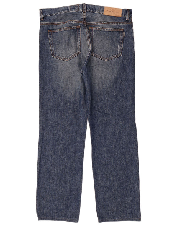 Vaqueros rectos Calvin Klein para hombre W34 L30 azul