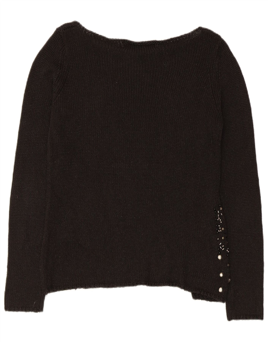 Zara - Jersey con cuello barco para mujer, talla 40, talla M, color negro