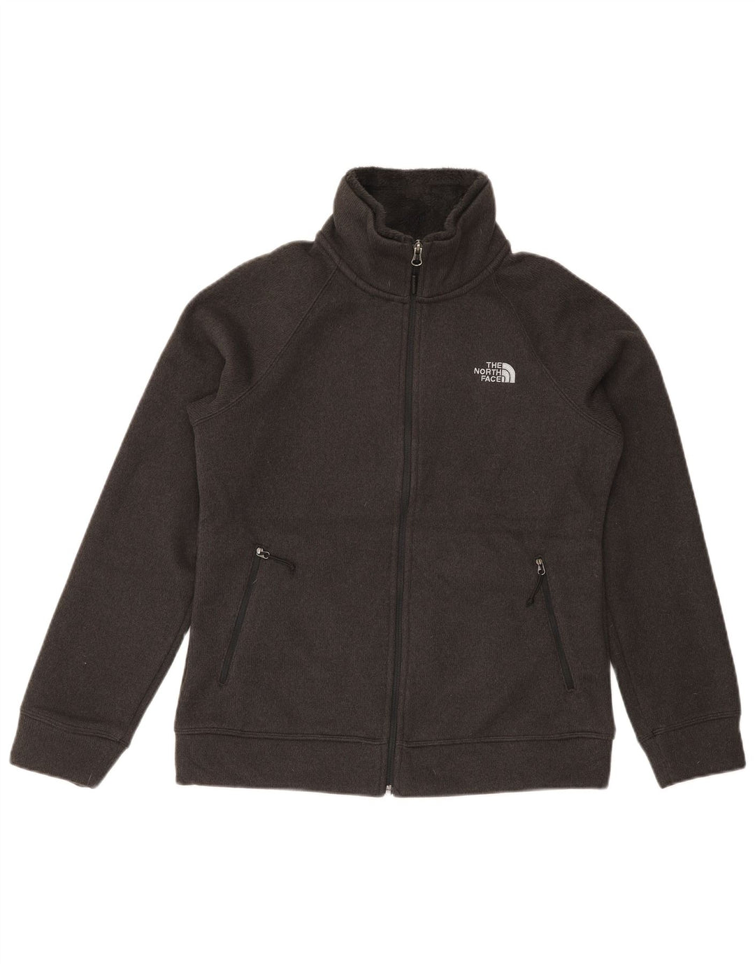 THE NORTH FACE Womens Tracksuit Top Jacket UK 14 Medium Grey Polyester