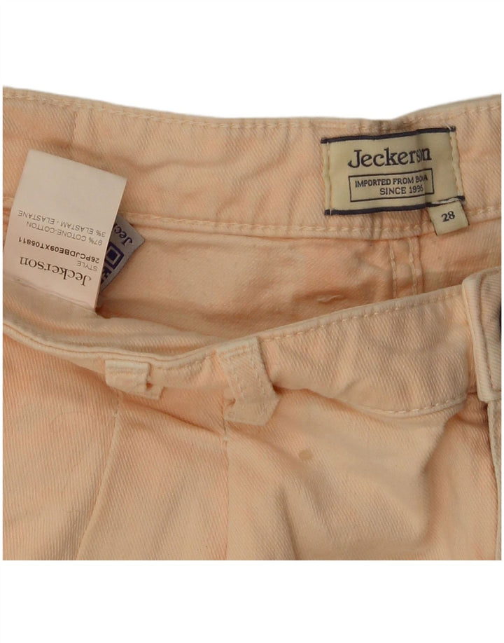 Pantalones cortos de mezclilla Jeckerson para mujer W28 de algodón rosa medio