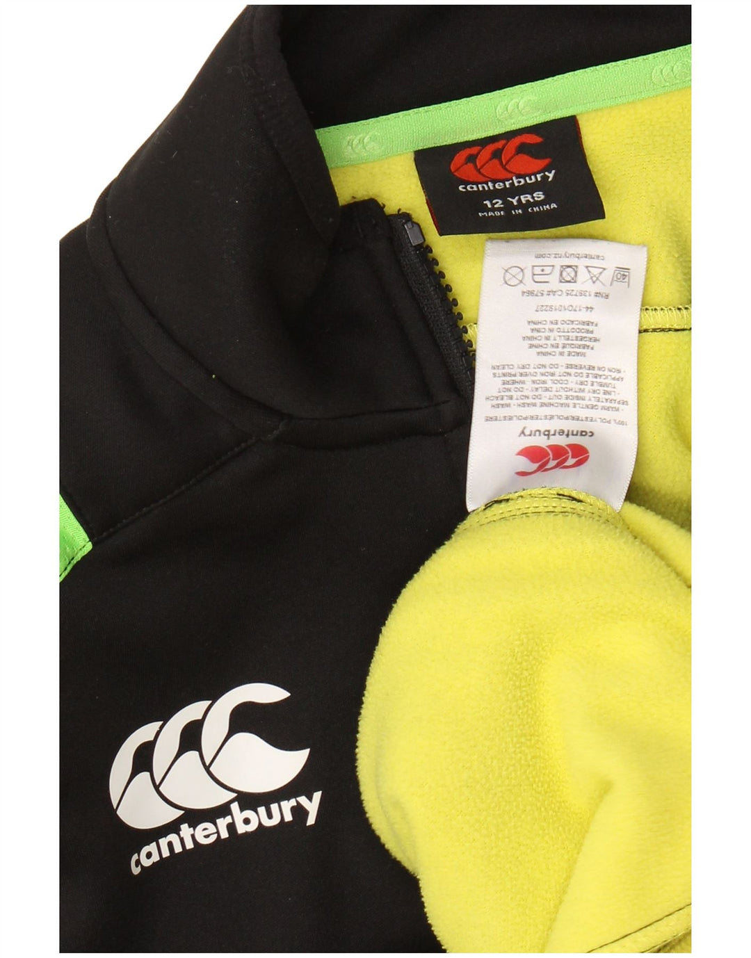 CANTERBURY Sudadera con gráfico IRFU para niños 11-12 años Negro