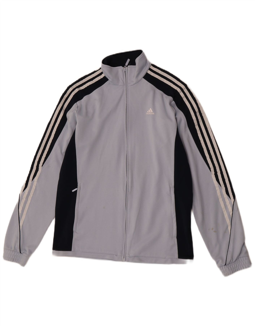 Adidas - Chaqueta de chándal para hombre, talla 40/42, color gris medio, poliéster