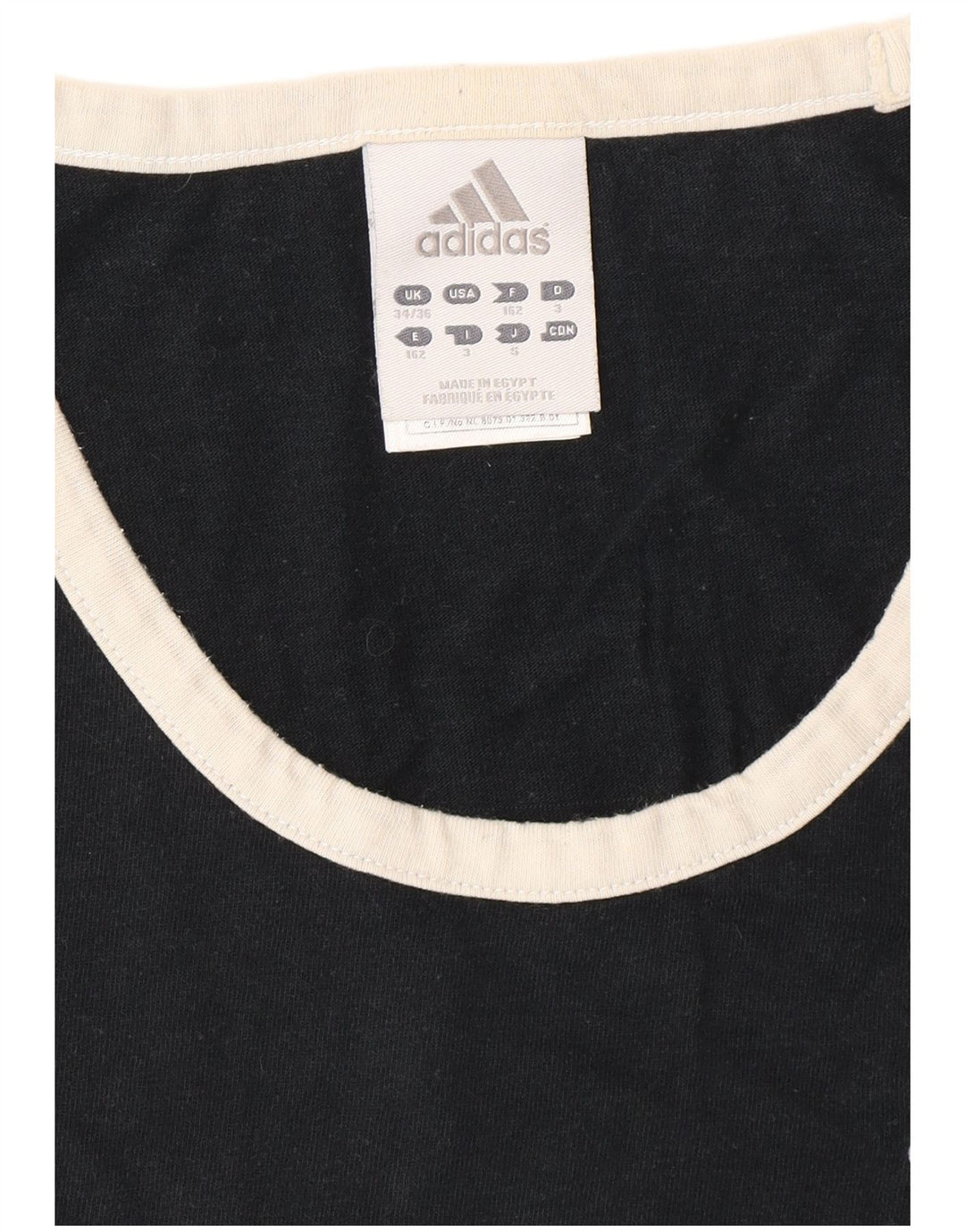 ADIDAS Camiseta sin mangas para hombre UK 34/36 Small Black Cotton