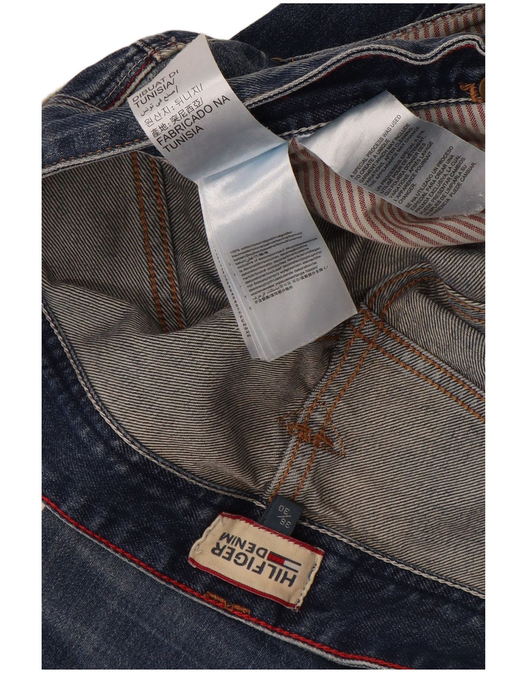 Tommy Hilfiger Vaqueros rectos para hombre W36 L30 Algodón azul