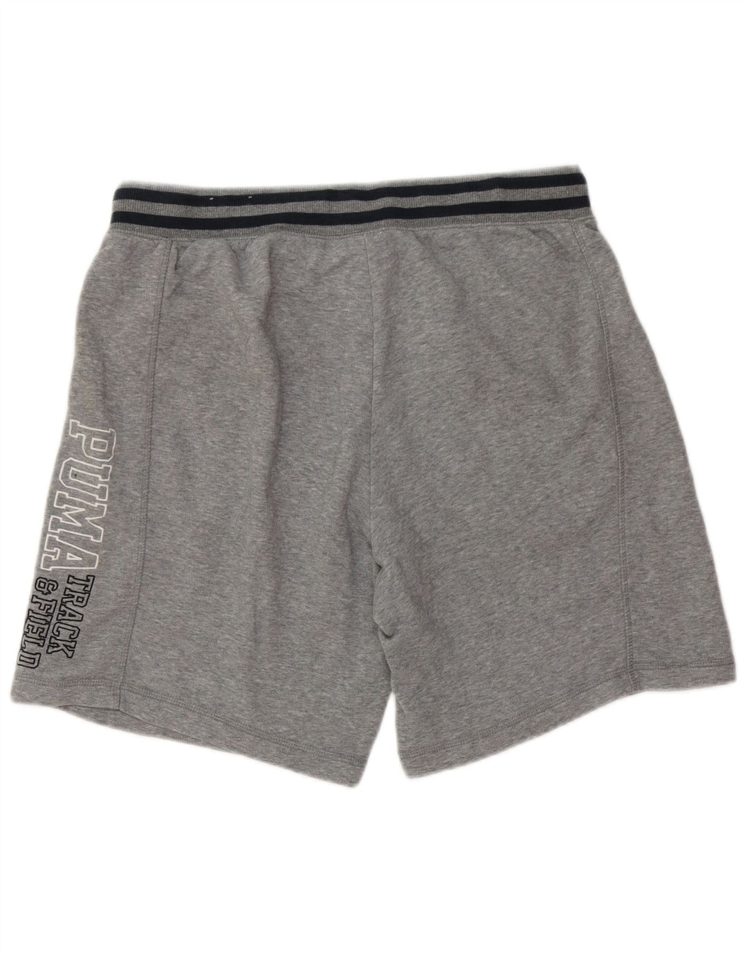 Puma Pantalones cortos deportivos gráficos para hombre de algodón gris grande