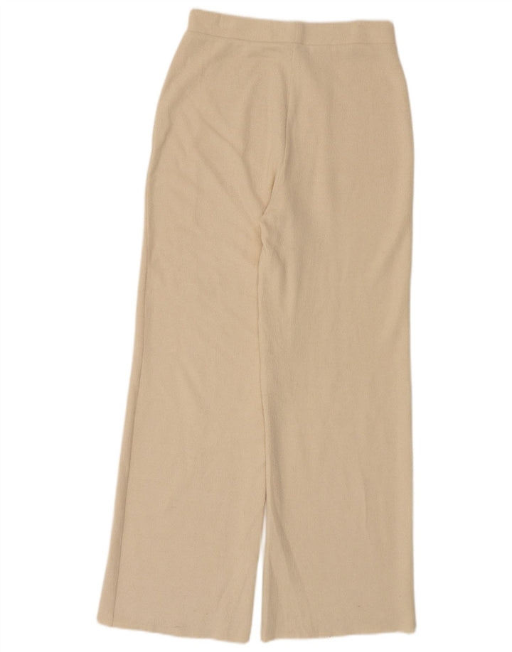 Zara Mujer Pantalón Chándal UK 42 Medio Beige Poliéster