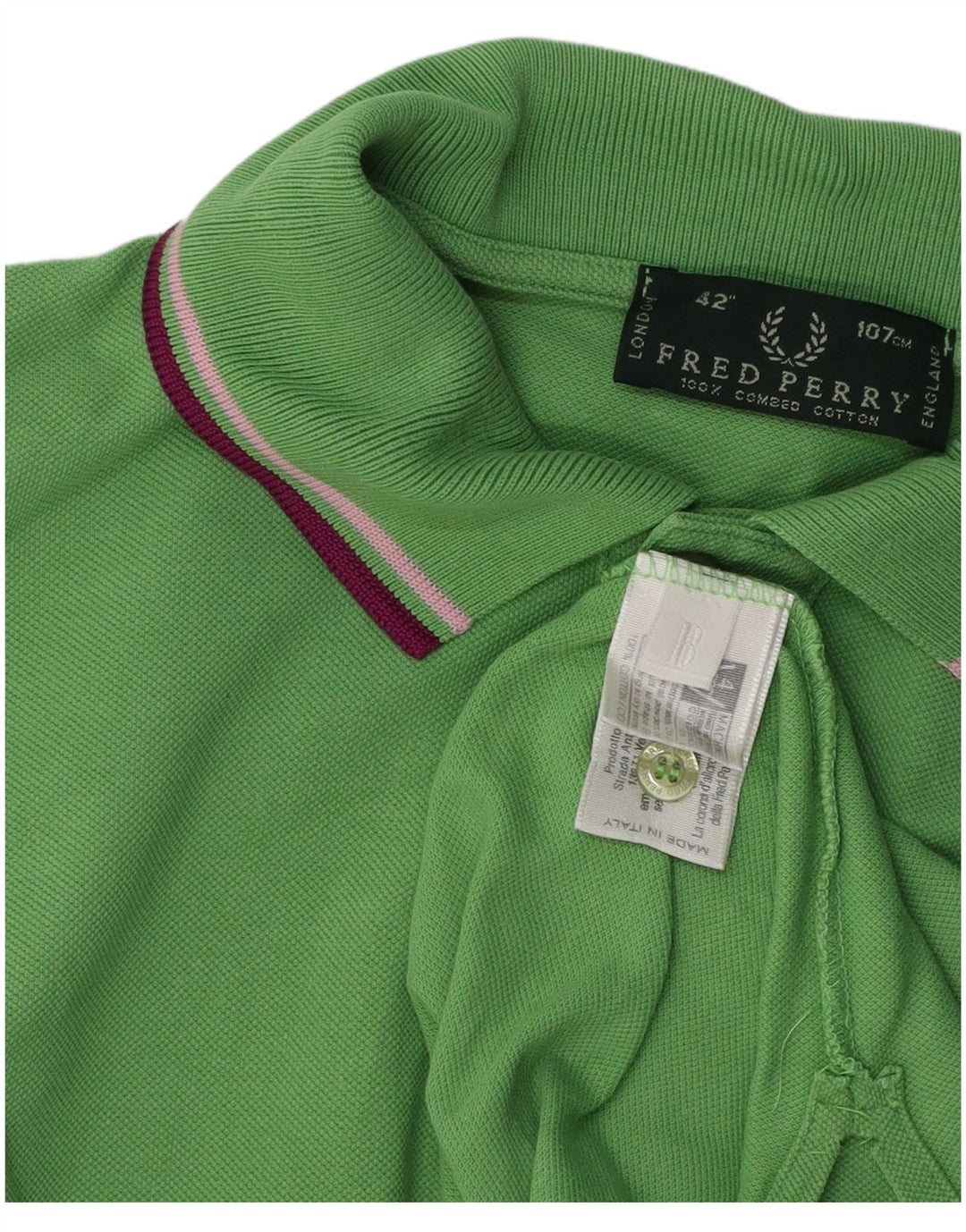 FRED PERRY Polo Hombre Algodón Verde Medio