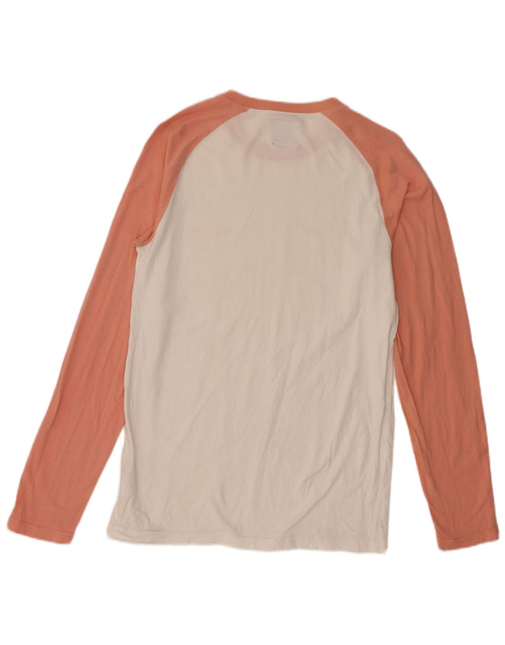 Dickies Hombre Camiseta De Manga Larga De Algodón Color Block Blanco Pequeño