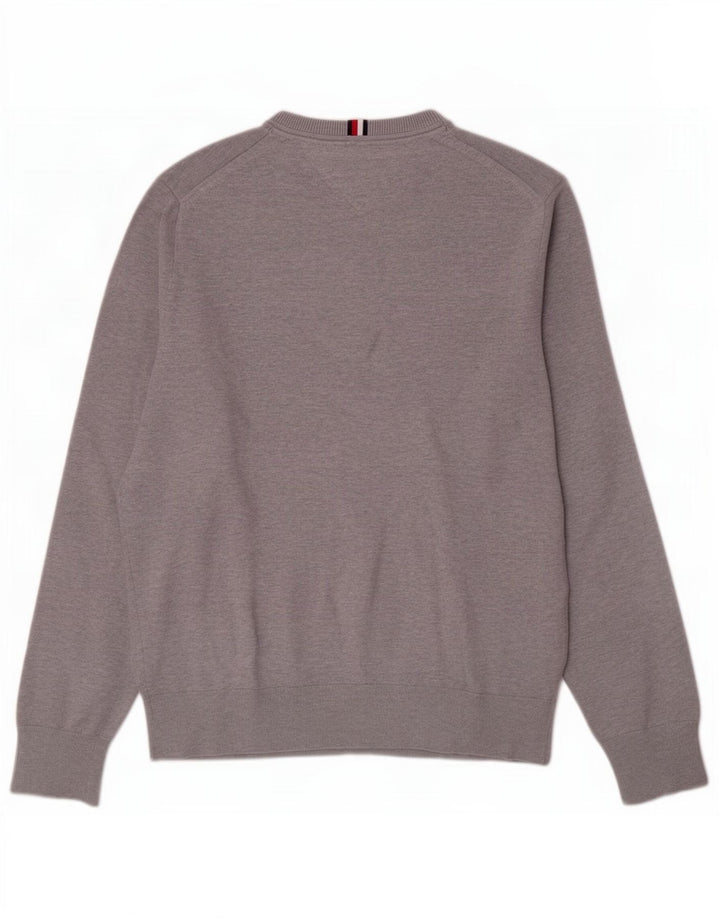 Tommy Hilfiger Jersey con cuello redondo para hombre de algodón gris medio